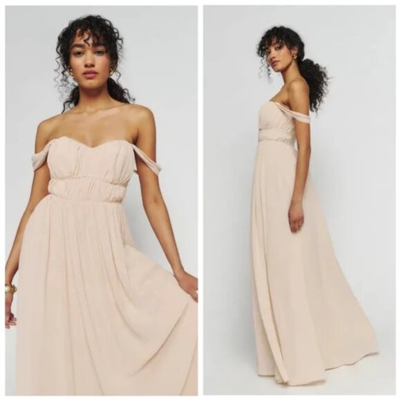 NWT Reformation Jayde Maxi Dress Prosecco Size 8 -‎ $378